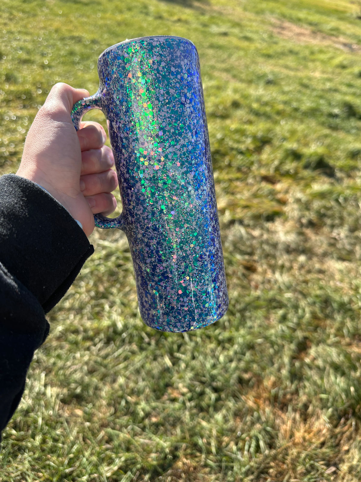 Merry Merry Christmas 20 ounce handled epoxy tumbler