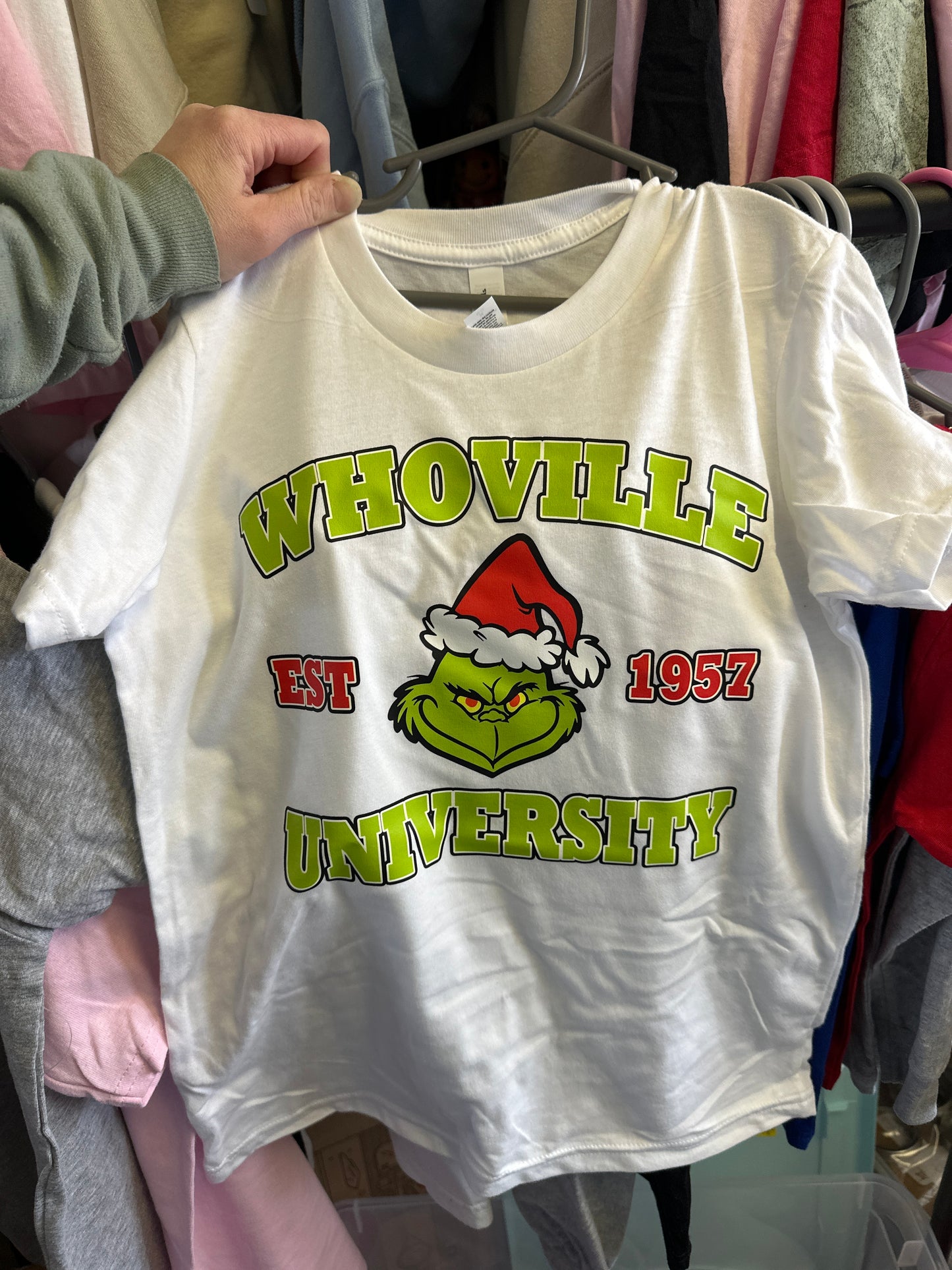 Bella Canvas brand white t shirt kids size medium (10-12)- whoville