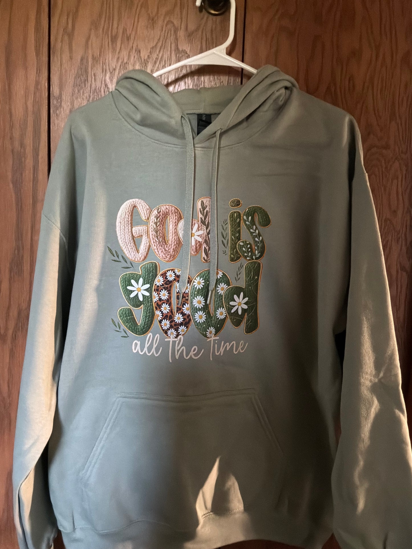 Sage Green Gilman Sweatshirt- God is Good size Large