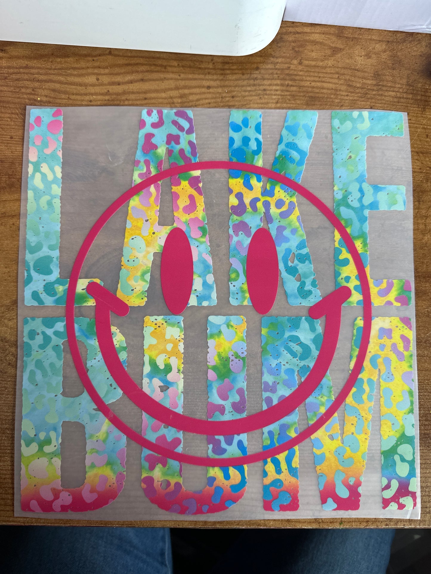 Lake Bum Neon Transfer