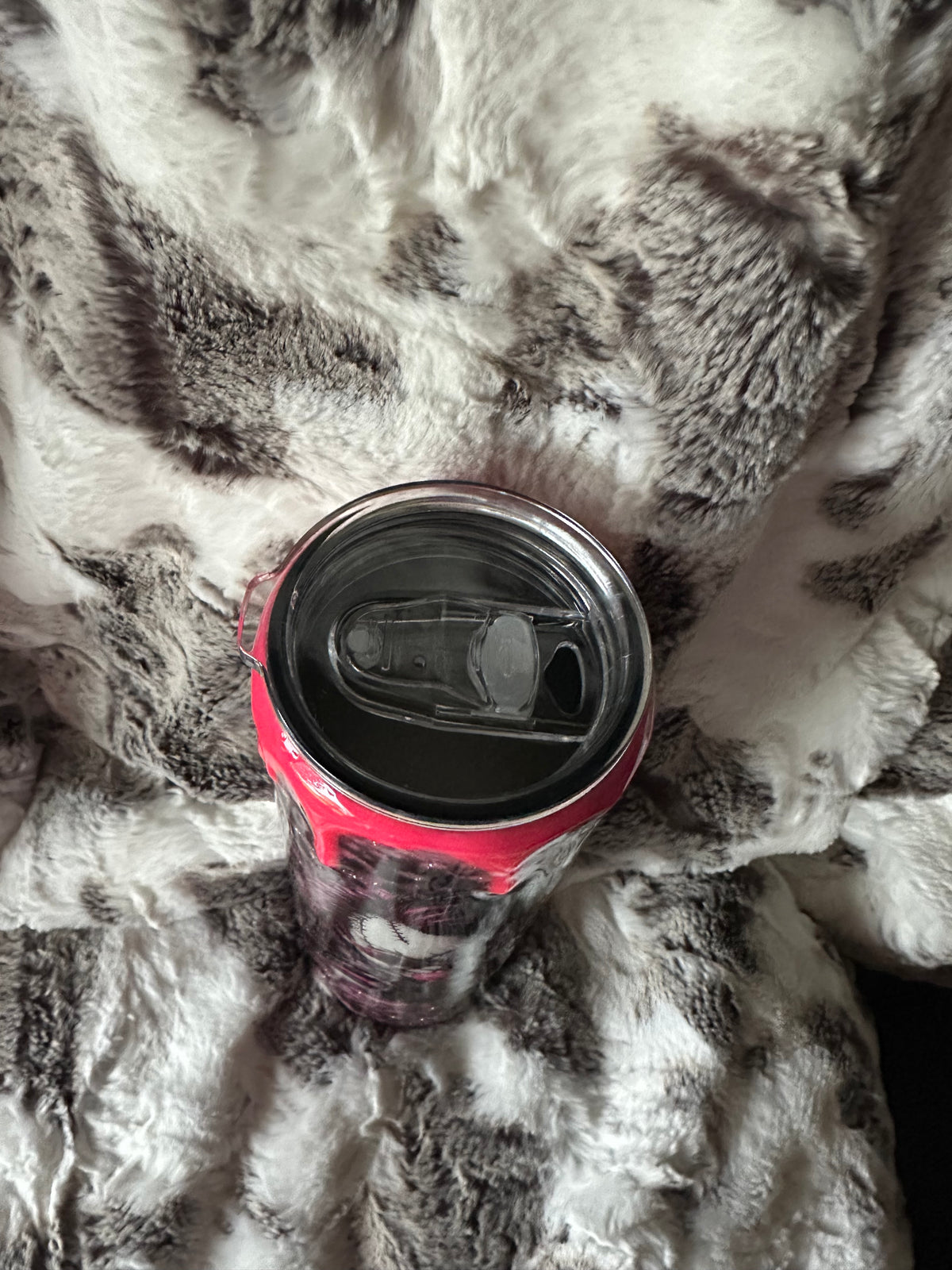 Halloween 20 ounce hot pink glow drip tumbler