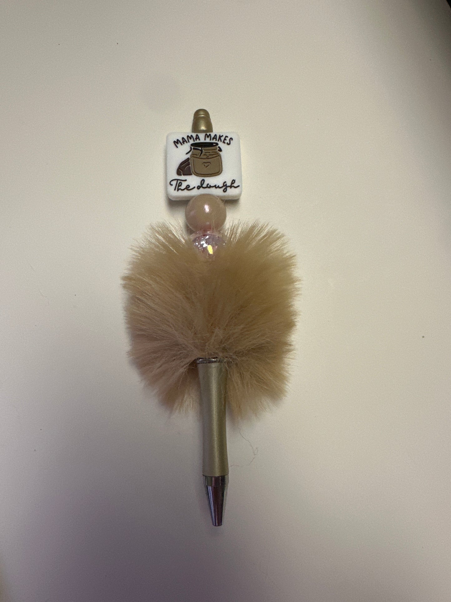 Beaded Mama makes the dough brown fluffy pen