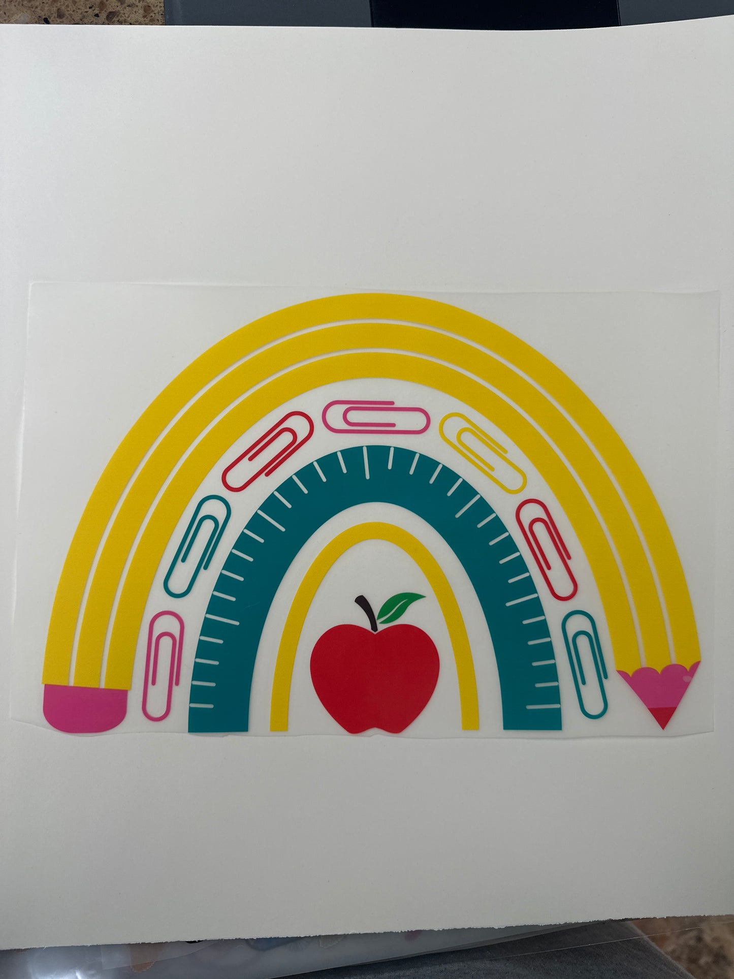 Teacher Rainbow Shirt Transfer
