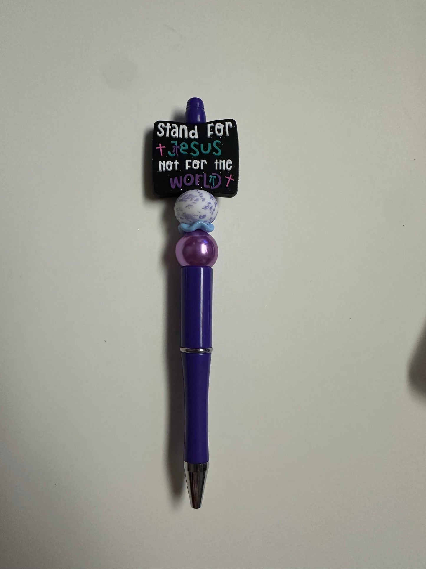 Purple pen with Stand for Jesus focal