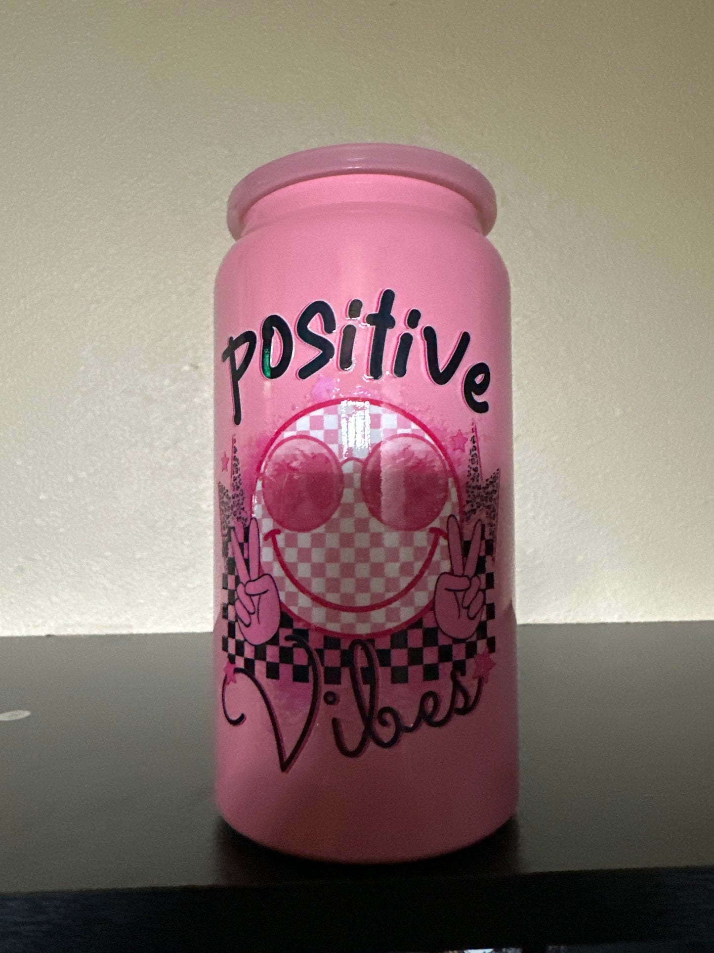 Positive vibes stainless steel 16 ounce tumbler
