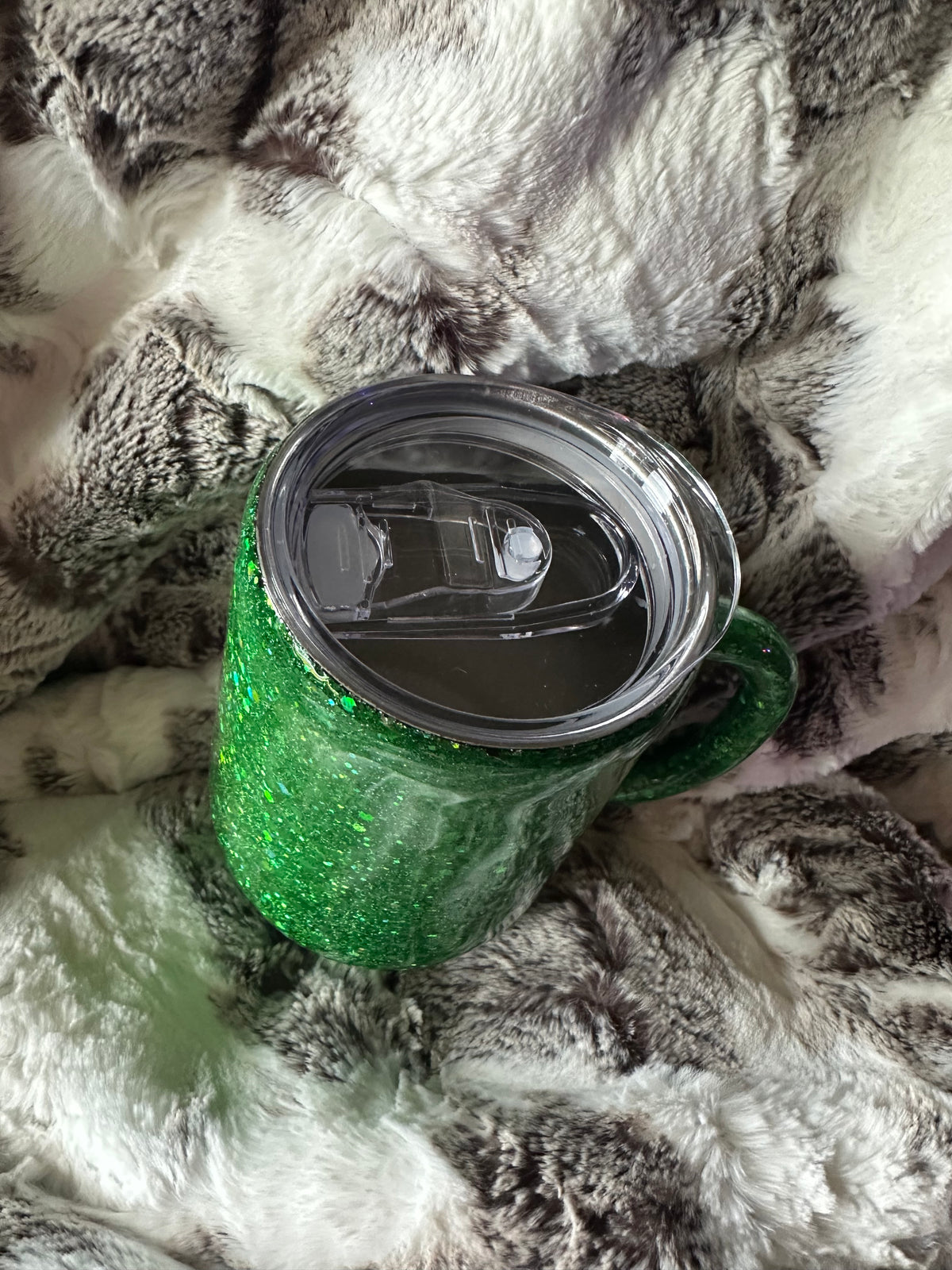 16 ounce green man Christmas tumbler