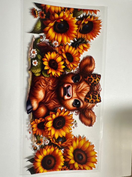 Sunflower Cow Cup Wrap