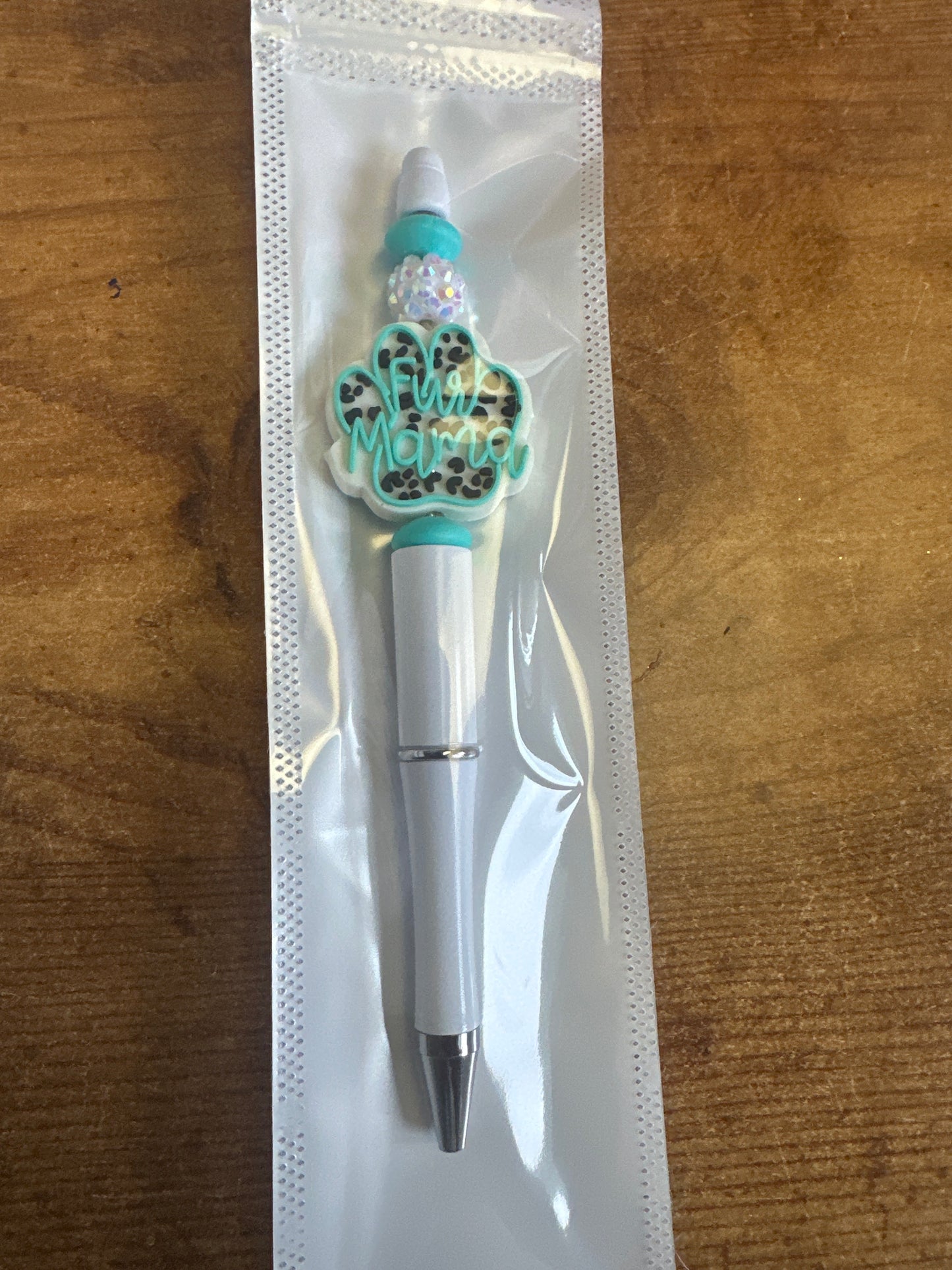 Turquoise Fur Mama Pen