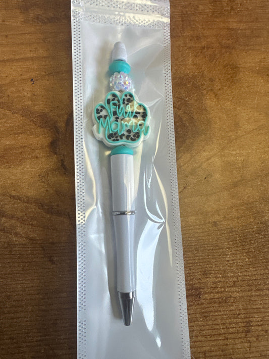 Turquoise Fur Mama Pen