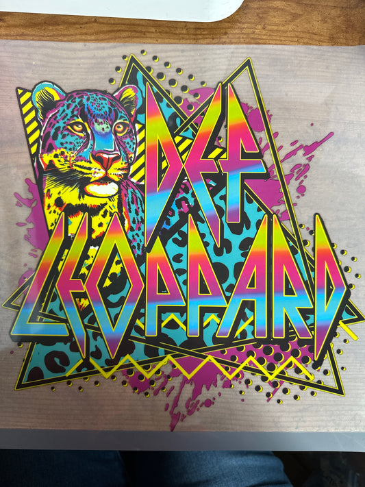Neon Def Leopard Transfer
