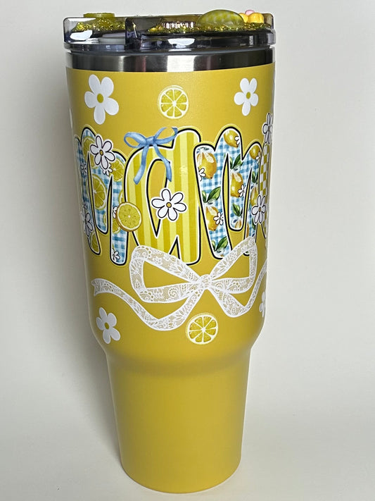 40 ounce Yellow Lemon Mama Tumbler