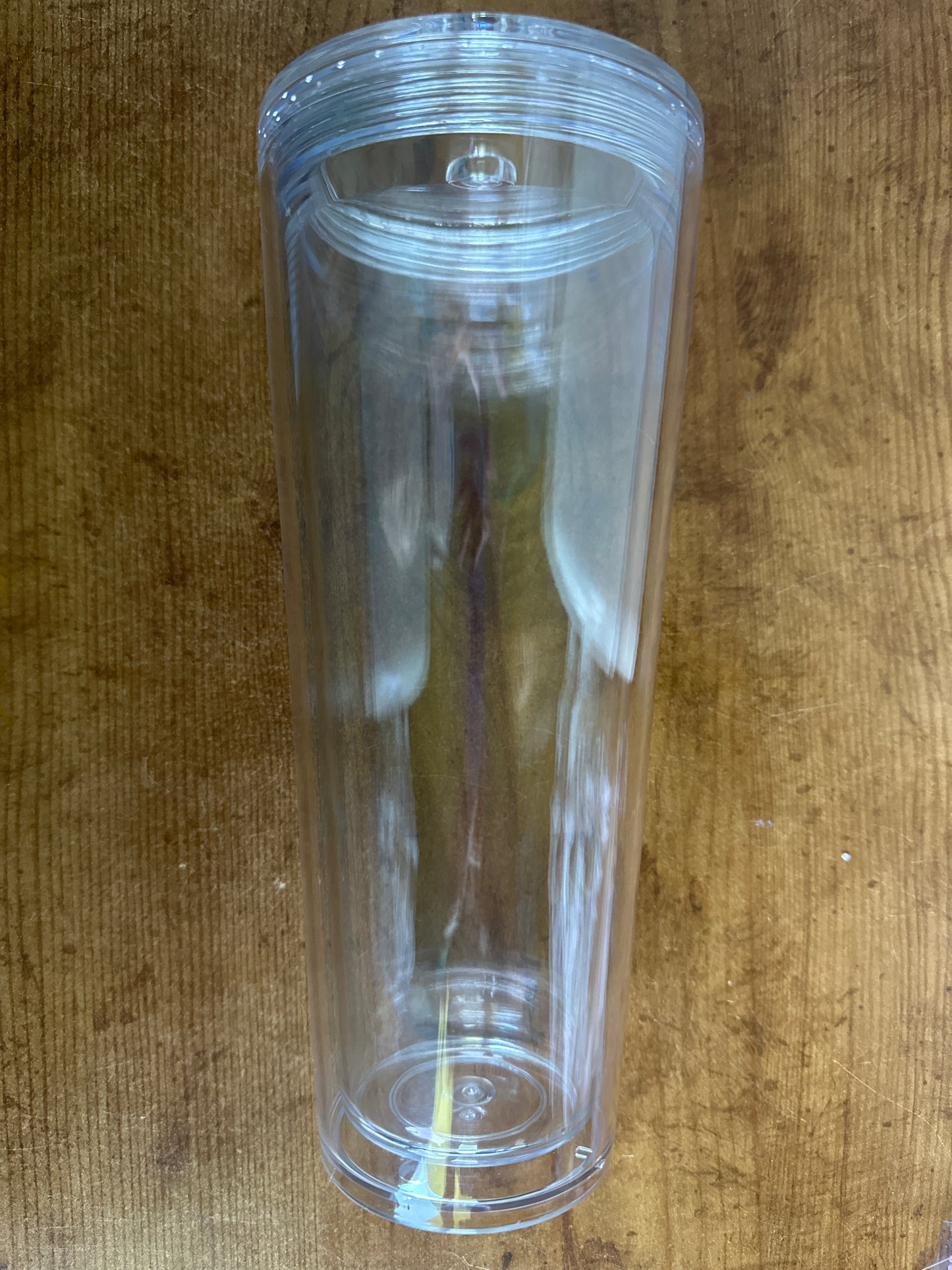 24 ounce Acrylic Clear Cup with Lid and Straw