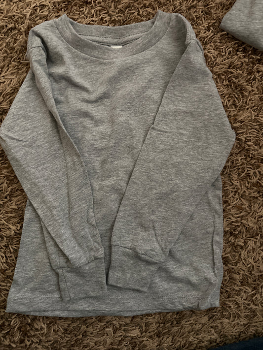 Bella Canvas Kid’s Long Sleeve Shirt Heather Grey