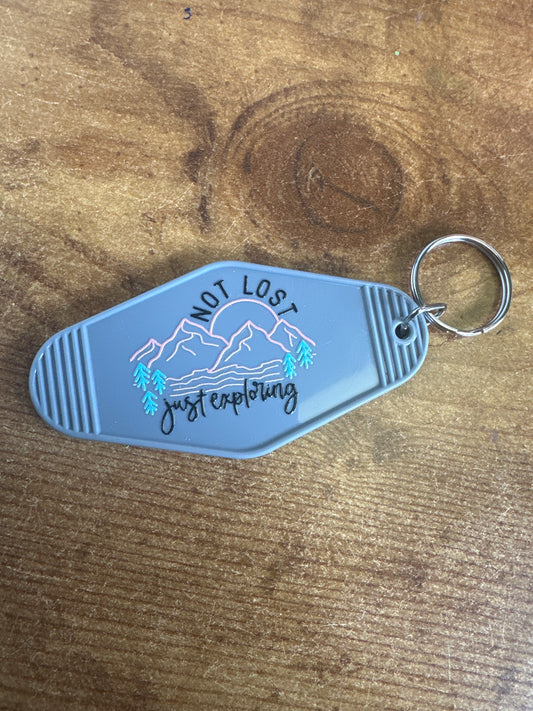 Not Lost Grey Keychain