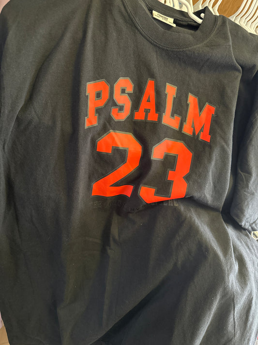 Adult black t-shirt size 2XL PSALM23