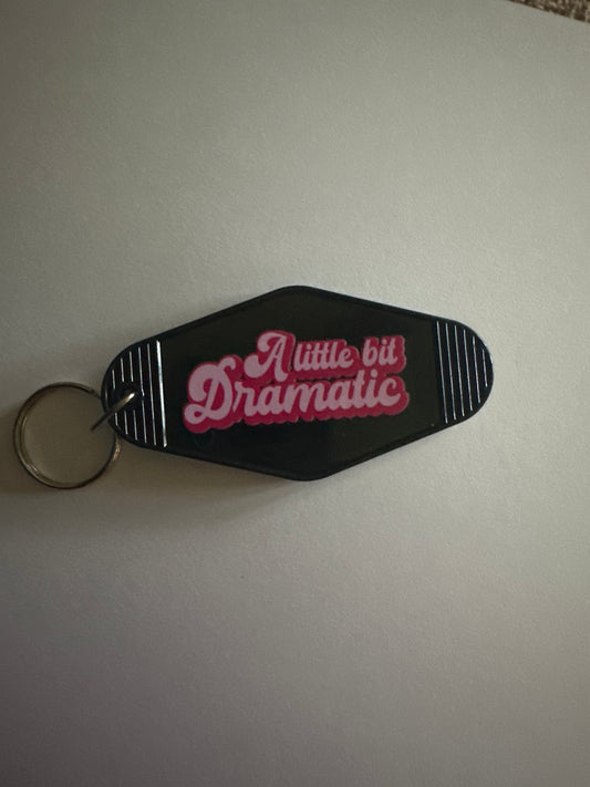 A little bit dramatic black keychain