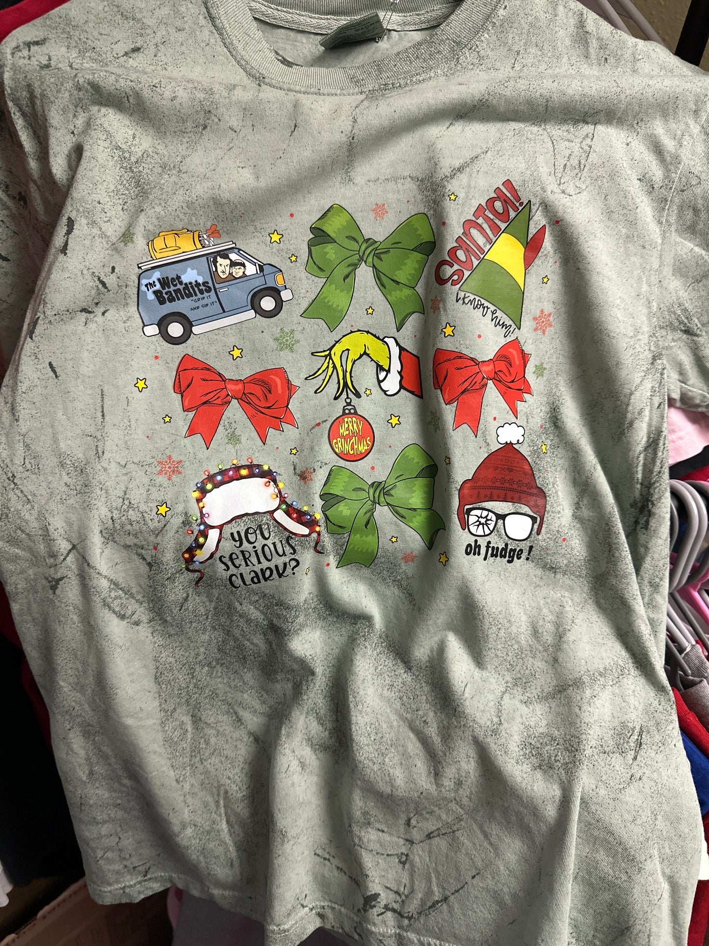 Comfort Colors Green T Shirt Size Medium Christmas Movies