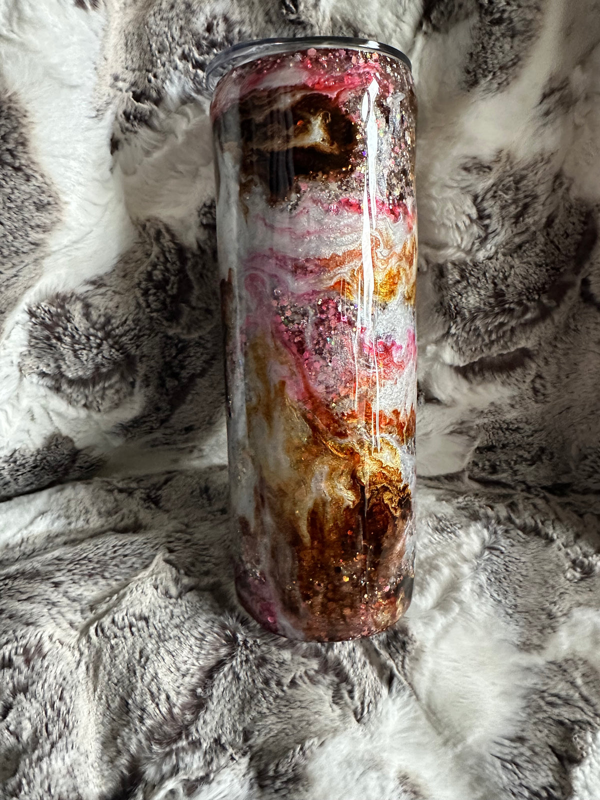 20 ounce pink latte tumbler
