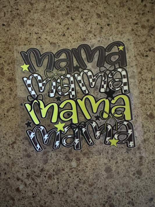 Black and Lime Green Mama Decal
