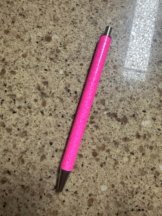 Bright Pink Glitter Pen