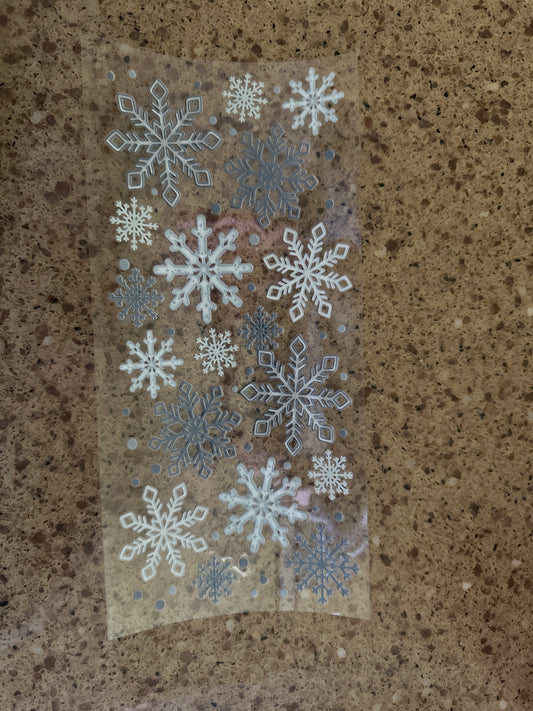 Blue snowflakes wrap