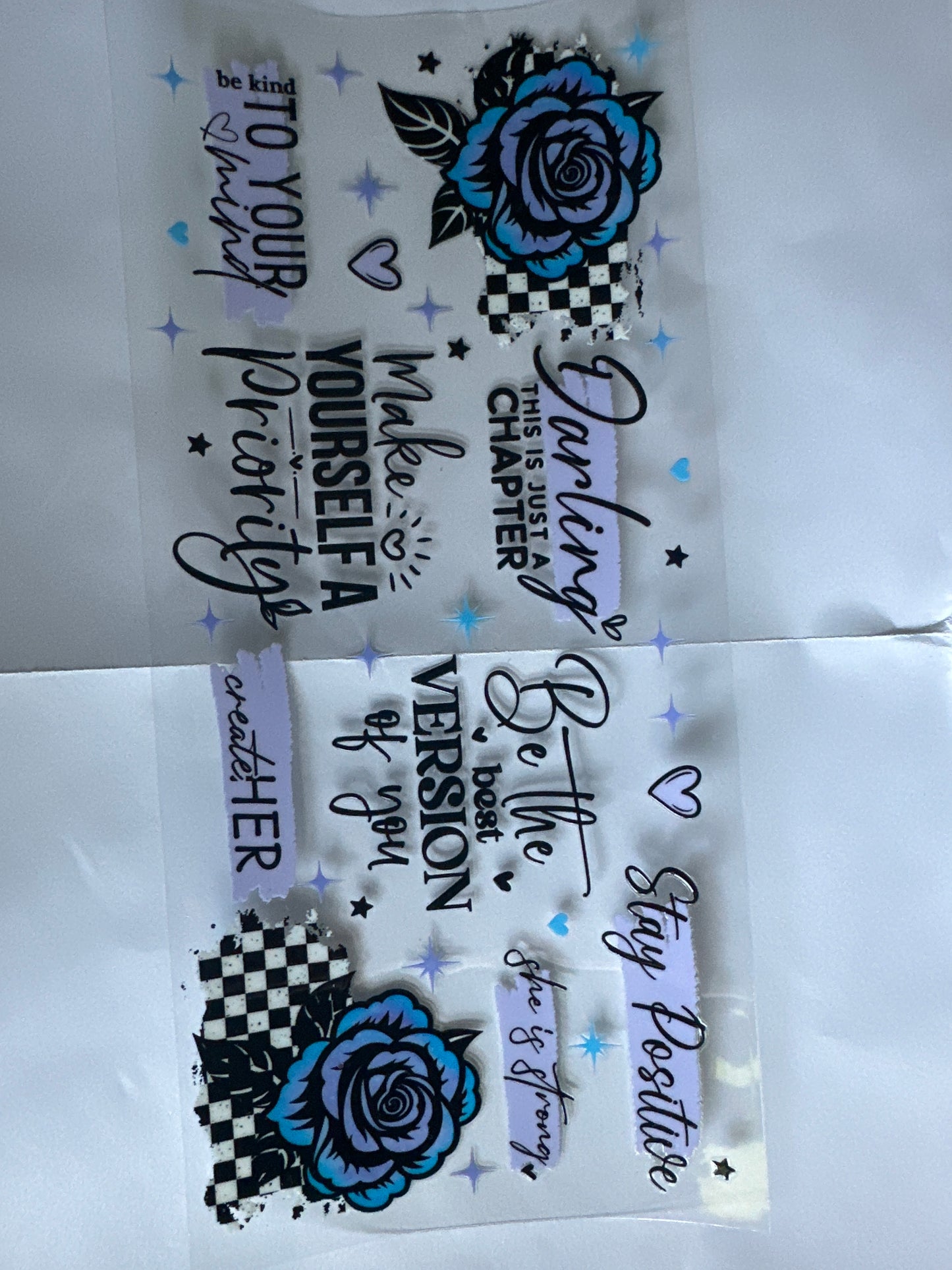 Positive Quotes Blue/Black/Purple Wrap
