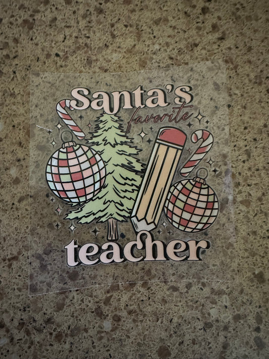 Santa’s Favorite Teacher Decal