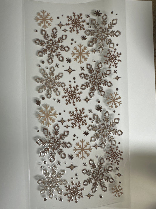 Neutral Snowflakes Cup Wrap