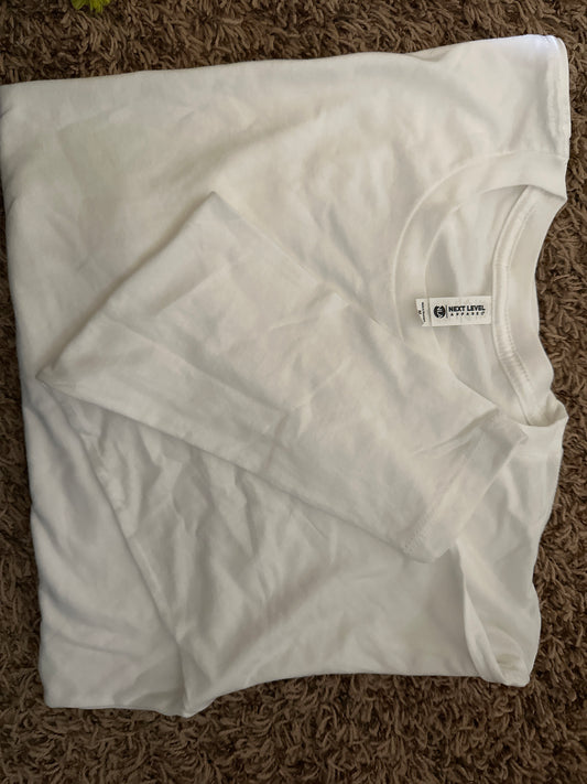 Next Level Long Sleeve Shirt White