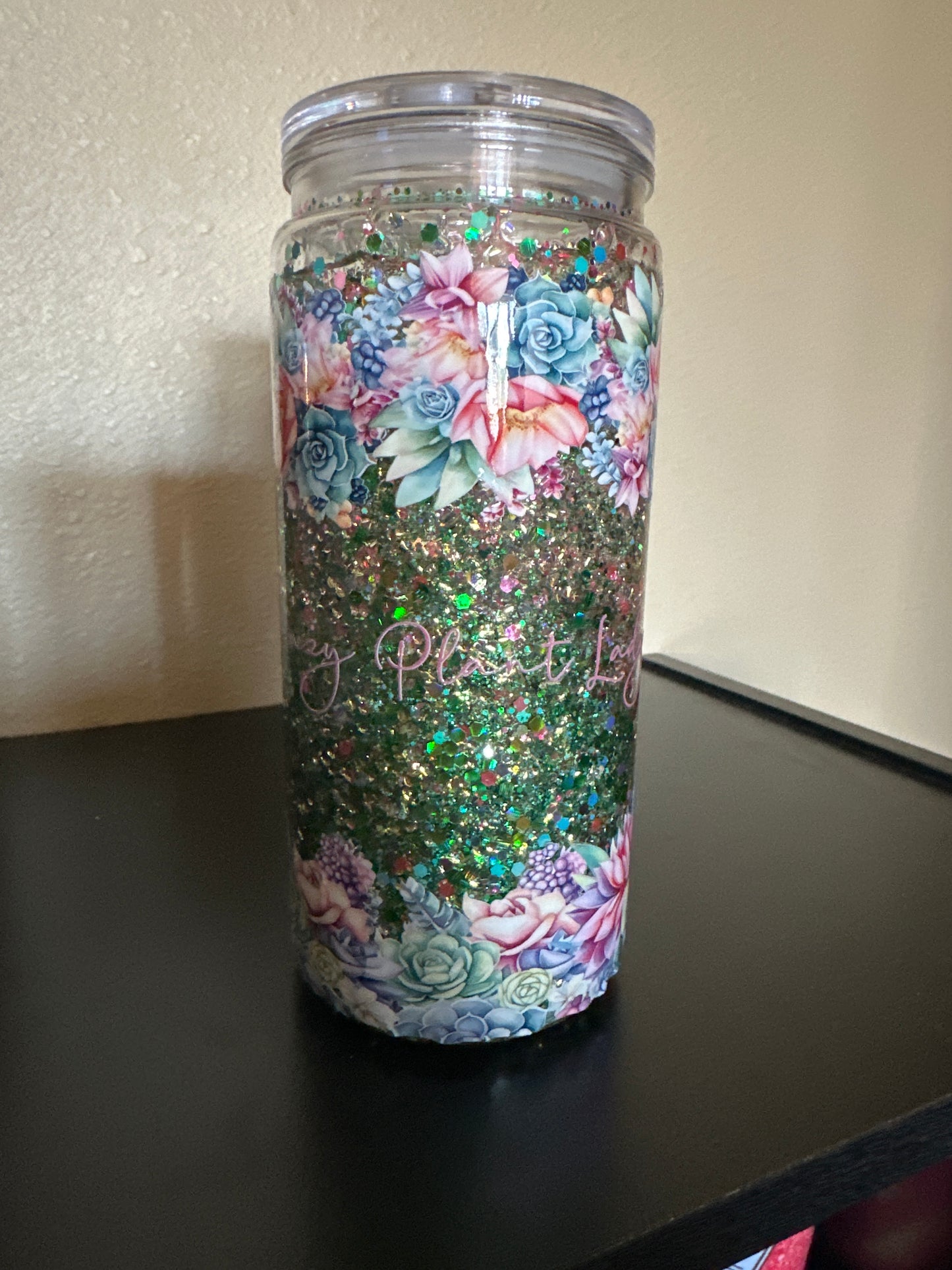 Crazy Plant Lady suspended 20 ounce acrylic tumbler