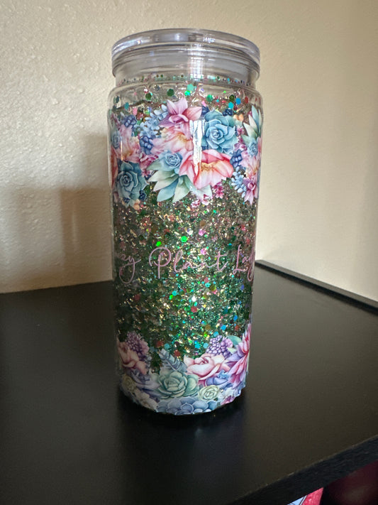 Crazy Plant Lady suspended 20 ounce acrylic tumbler