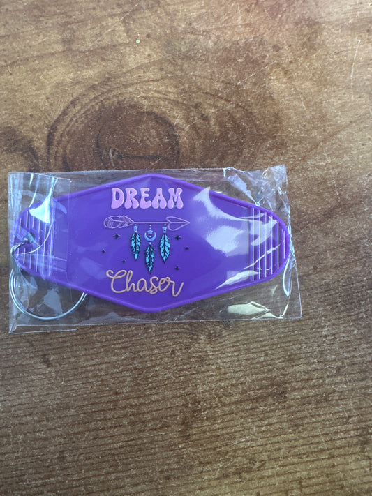 Dream Chaser Purple Keychain