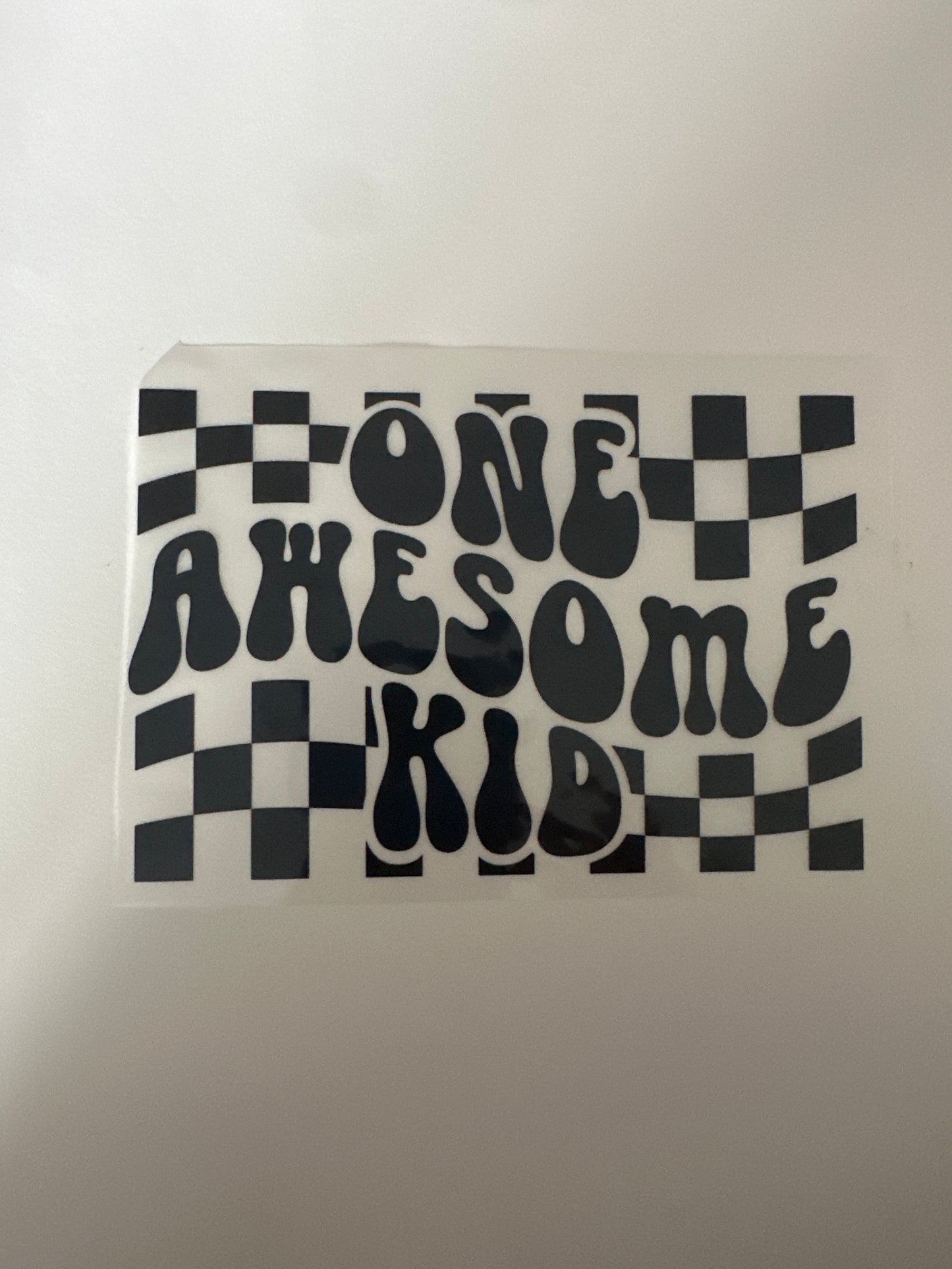 One awesome kid kid’s shirt transfer