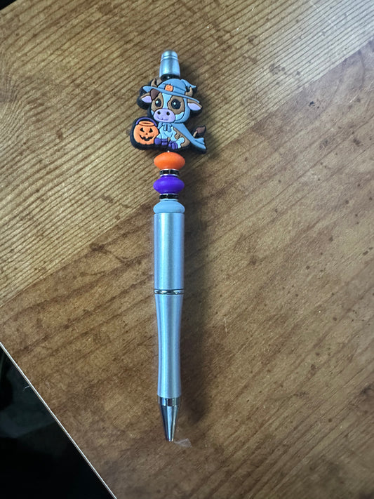 Spooky Cow silver pen