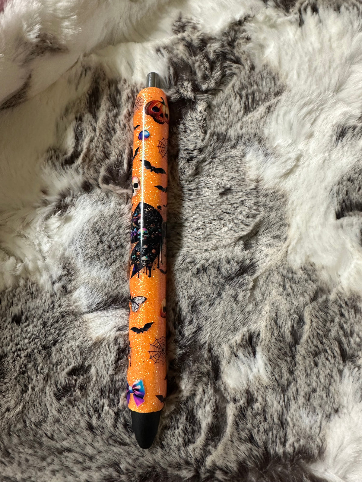 Epoxy Pen- Orange creepy Halloween