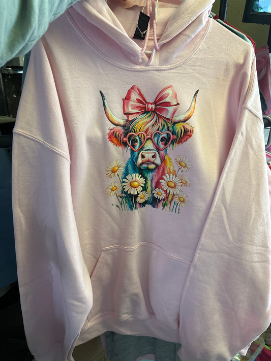 Gildan Light Pink Adult Sweatshirt size XL Heifer