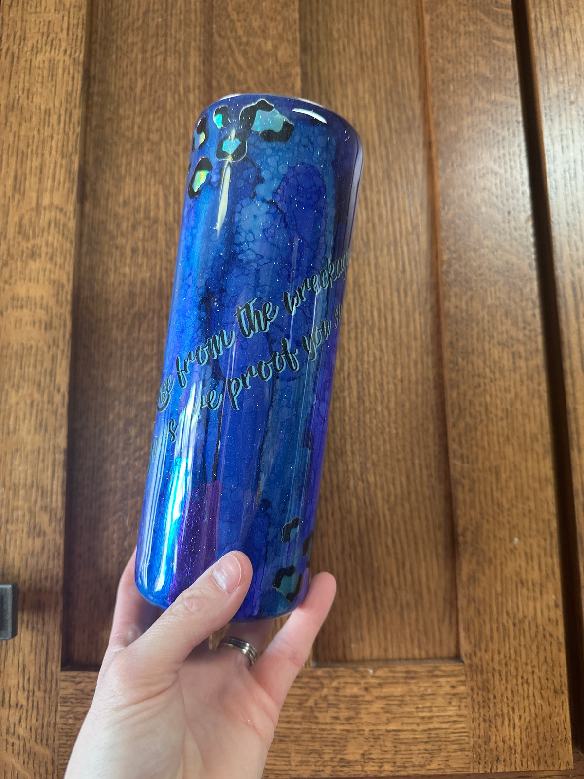 20 ounce rustic raindrop tumbler