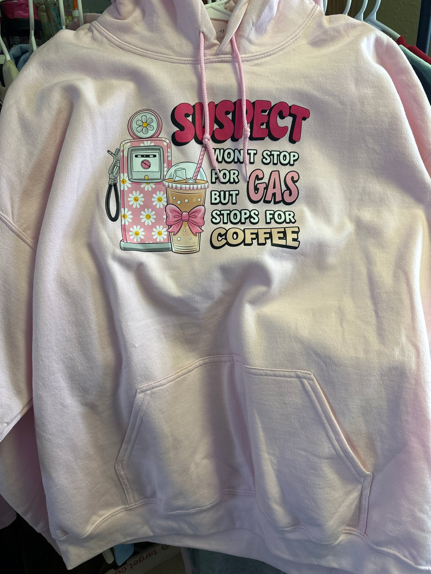 Gildan Light Pink Adult Crewneck size 2XL suspect coffee