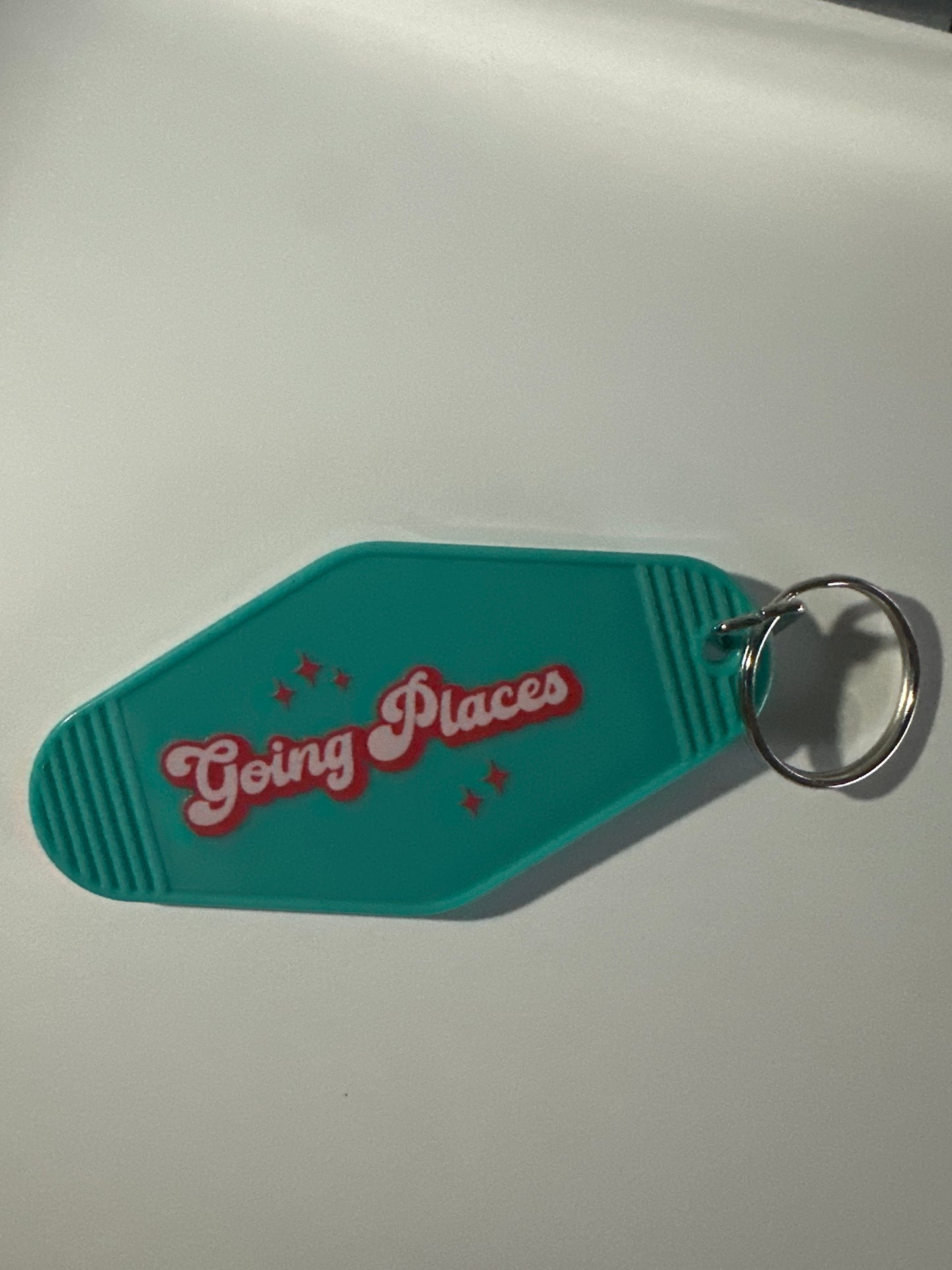 Going Places Turquoise Keychain