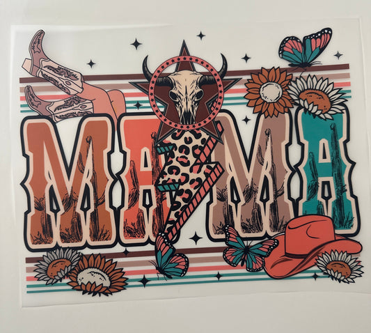 Mama Western Shirt Transfer