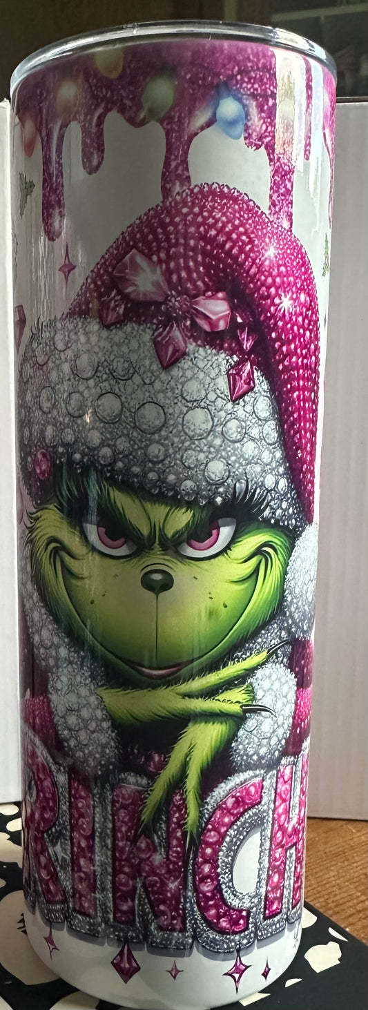 Pink Green Guy Stainless Steel Tumbler 20 ounce