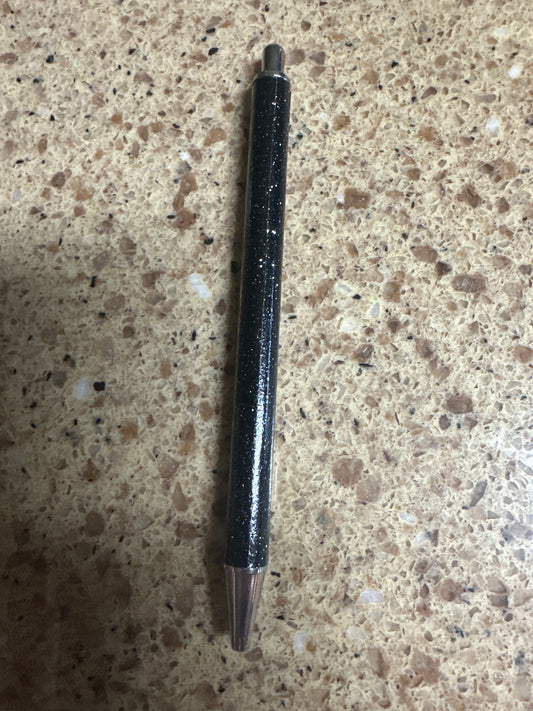 Black Glitter Pen
