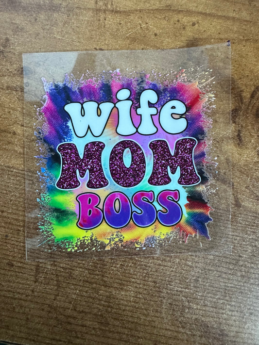 Wife, Mom, Boss Decal