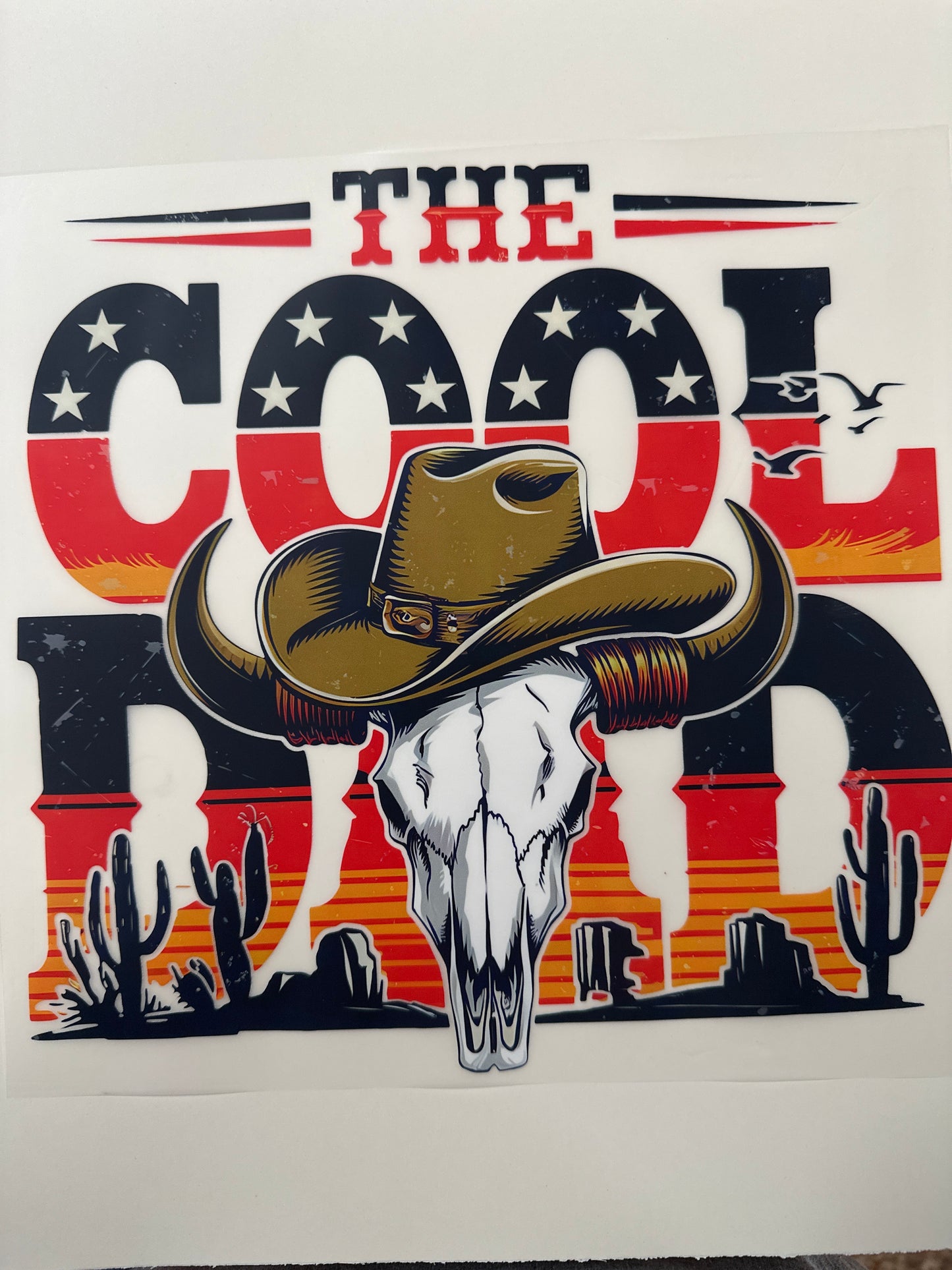 The Cool Dad Western Shirt Transfer
