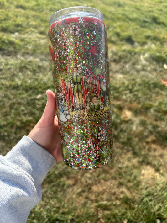 30 ounce Skinny Merry Christmas Elf Epoxy Tumbler