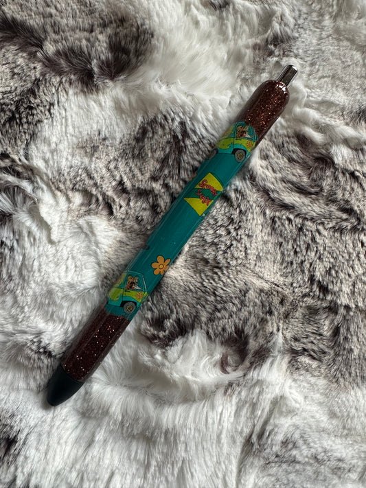 Mystery friends and brown glitter epoxy pen