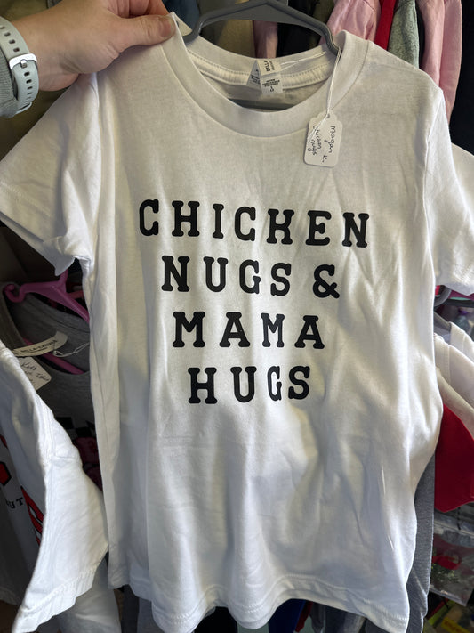 Bella Canvas Kids size small (6-8) white t shirt chicken nugs