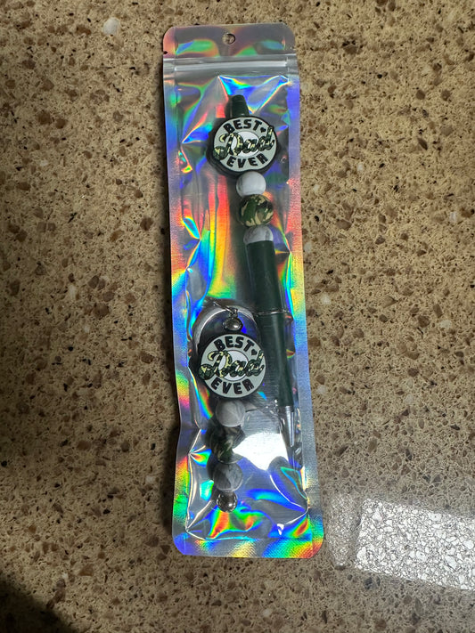 Best Dad Ever Pen and Key Chain