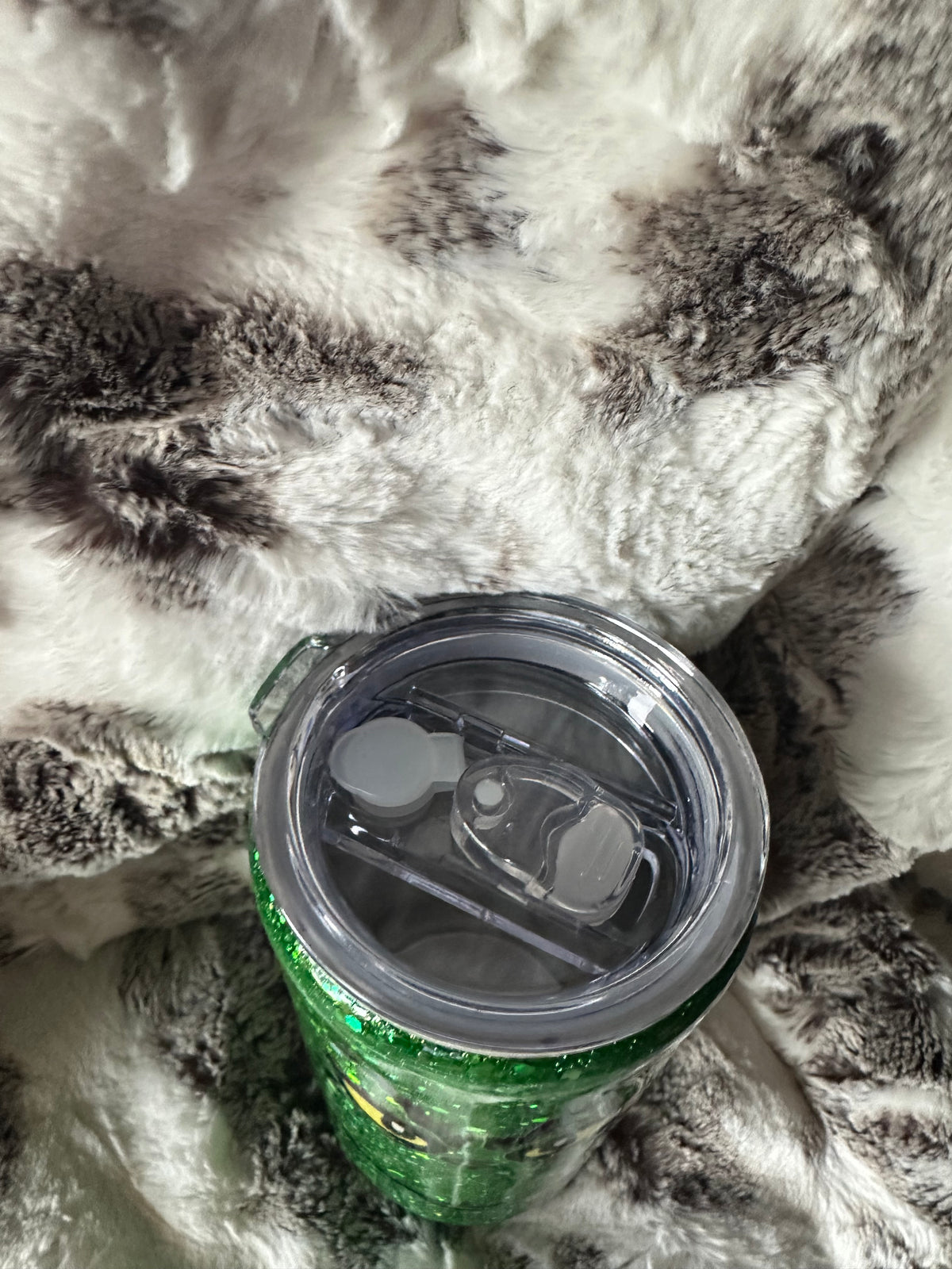 Slim Green Man Face tumbler