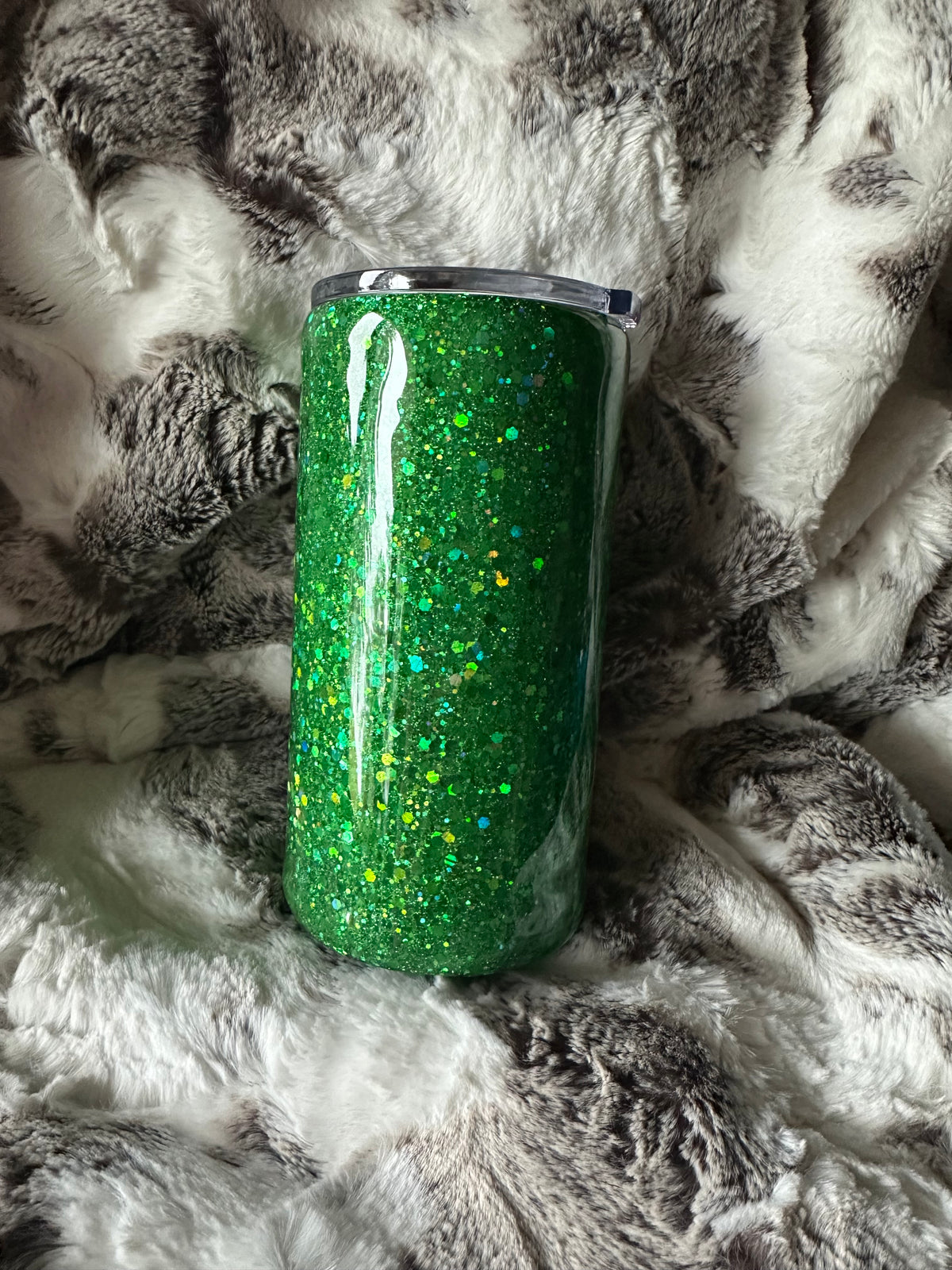 Slim Green Man Face tumbler